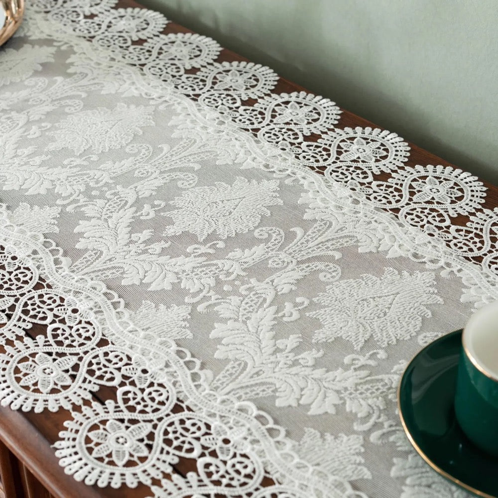 Elegant Floral Lace Dresser/Table Runner